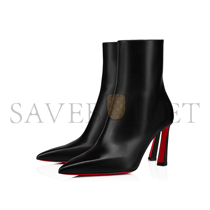 Chr1st1an louboutin condora booty85 mm low boots - calf leather - black 1230284bk01
